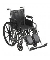 Wheelchair McKesson Dual Axle Desk Length Arm Removable Padded Arm Style Composite Wheel Black Upholstery 16 Inch Seat Width 250 lbs. Weight Capacity